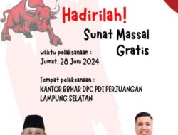 Memperingati akhir bulan Bung Karno, BBHAR Lamsel kembali adakan Sunatan Gratis
