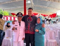 Pengukuhan perpanjangan jabatan kades di Rajabasa, Merik Havit ucapkan selamat pada kades JJ