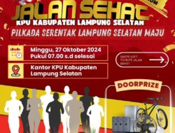 Jalan sehat KPU Lampung Selatan dalam Pilkada 2024