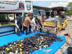 Menjelang akhir Tahun 2024, Polres Lamsel musnahkan Miras berbagai merek