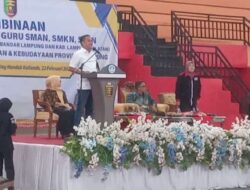 Dalam kegiatan Pembinaan Kepala Sekolah dan guru Se Lamsel, Thomas Americo sampaikan Intruksi Gubernur Lampung