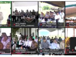 Pemkab Lamsel Ikut Penen Raya Serentak bersama 14 Provinsi lainnya, kegiatan  di Buka Presiden Prabowo secara Virtual