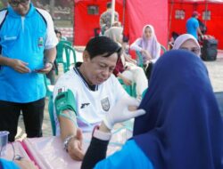 Selain Ikuti Senam Rutin, ASN Lamsel juga Turut Donor Darah Serentak