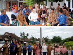 Di Dampingi Camat Kalianda, Bela Jayanti Letakan Batu Pertama Tanda Pembanguan Jalan Marga Catur Kalianda