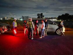 Polres Lampung Selatan Bubarkan Aksi Balap Liar di Jalur 2 Sabah Balau