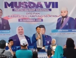 Hadiri Penutupan Musda Partai PAN di Mesjid Bani Hasan, Ini Pesan Bupati Egi