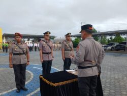 Kapolres Lamsel Pimpin Sertijab Kapolsek KSKP Bakauheni dan Jati Agung