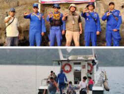 Sat Polairud Polres Lampung Selatan Patroli Gunung Anak Krakatau, Wisatawan Diimbau Tidak Mendekat