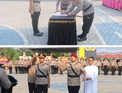 AKBP Toni Kasmiri Pimpin Kenaikan Pangkat 52 Personel dan Lantik Kabag Log serta Kasat Reskrim Polres Lampung Selatan