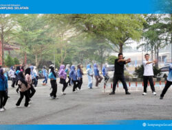 Senam Bersama di GOR Way Handak, Pemkab Lampung Selatan Bangun ASN Sehat, Solid, dan Siap Berikan Pelayanan Terbaik