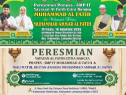 Peresmian Ponpes dan SMP IT Muhammad Al-Fatih Berbarengan Walimatul Khitan Putra Pendiri