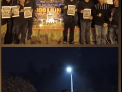 Jurnalis Lampung Selatan Gelar Aksi 1.000 Lilin untuk 5 Jurnalis dan 3 ABK Hilang Kontak Saat Liput Gunung Anak Krakatau 