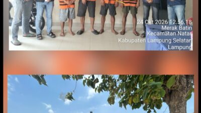 Jebol Tembok Gudang Pakai Mobil Pikap, Empat Pria di Natar Ditangkap, 21 Ban Disita